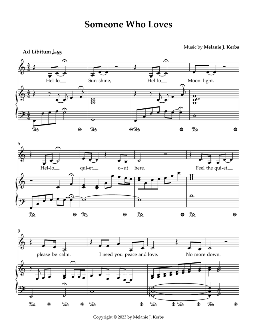 Someone Who Loves You Piano, Vocal scores gallery preview page 1