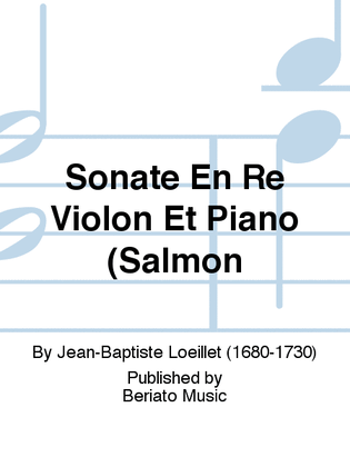 Sonate En Re Violon Et Piano (Salmon