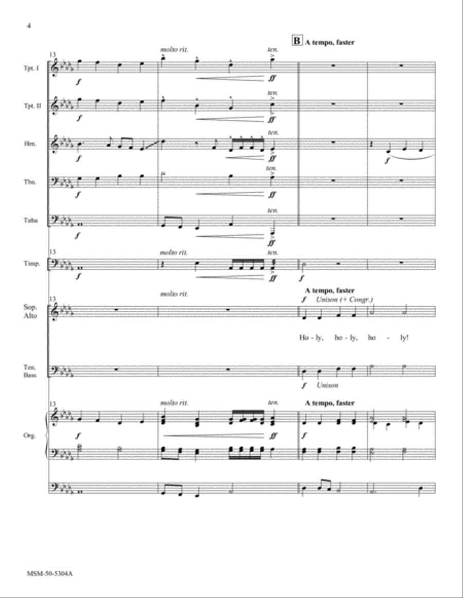 Holy, Holy, Holy (Brass Version Score) Choir scores gallery preview page 5
