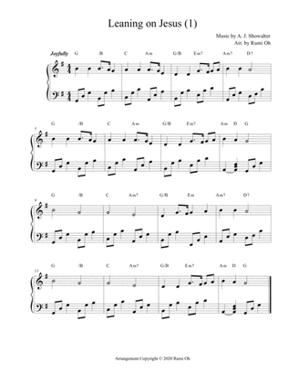 [Leaning on Jesus] Favorite hymns arrangements with 3 levels of difficulties for beginner and interm