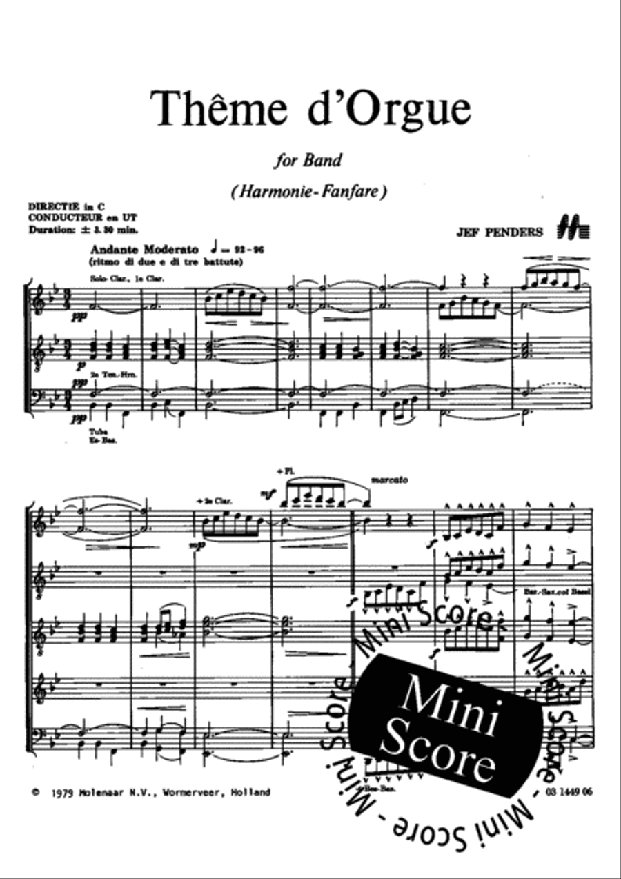 Theme D'Orgue Concert Band scores gallery preview page 7
