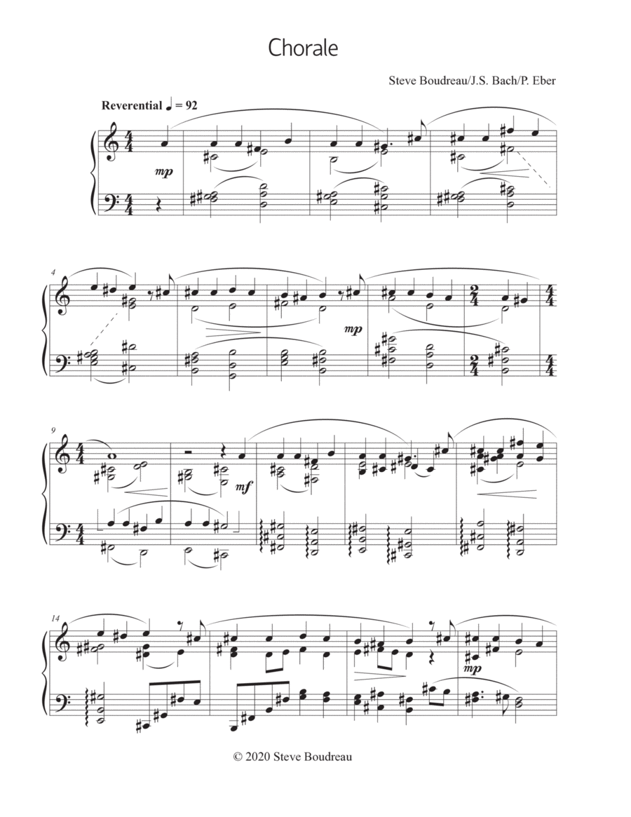 Chorale Piano Solo scores gallery preview page 1