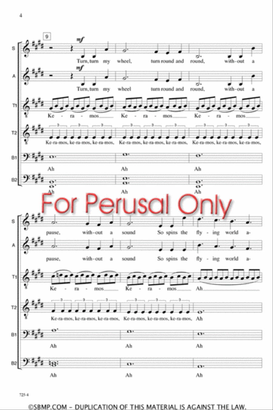 Keramos - SATB divisi Octavo Divisi scores gallery preview page 3