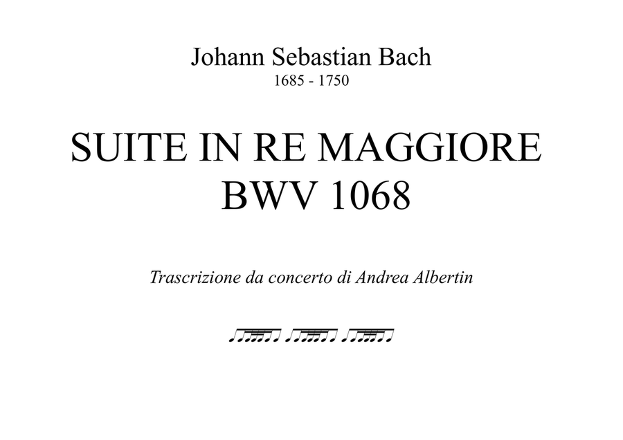 Suite in D Major BWV 1068, arrangement for organ Organ Solo scores gallery preview page 1