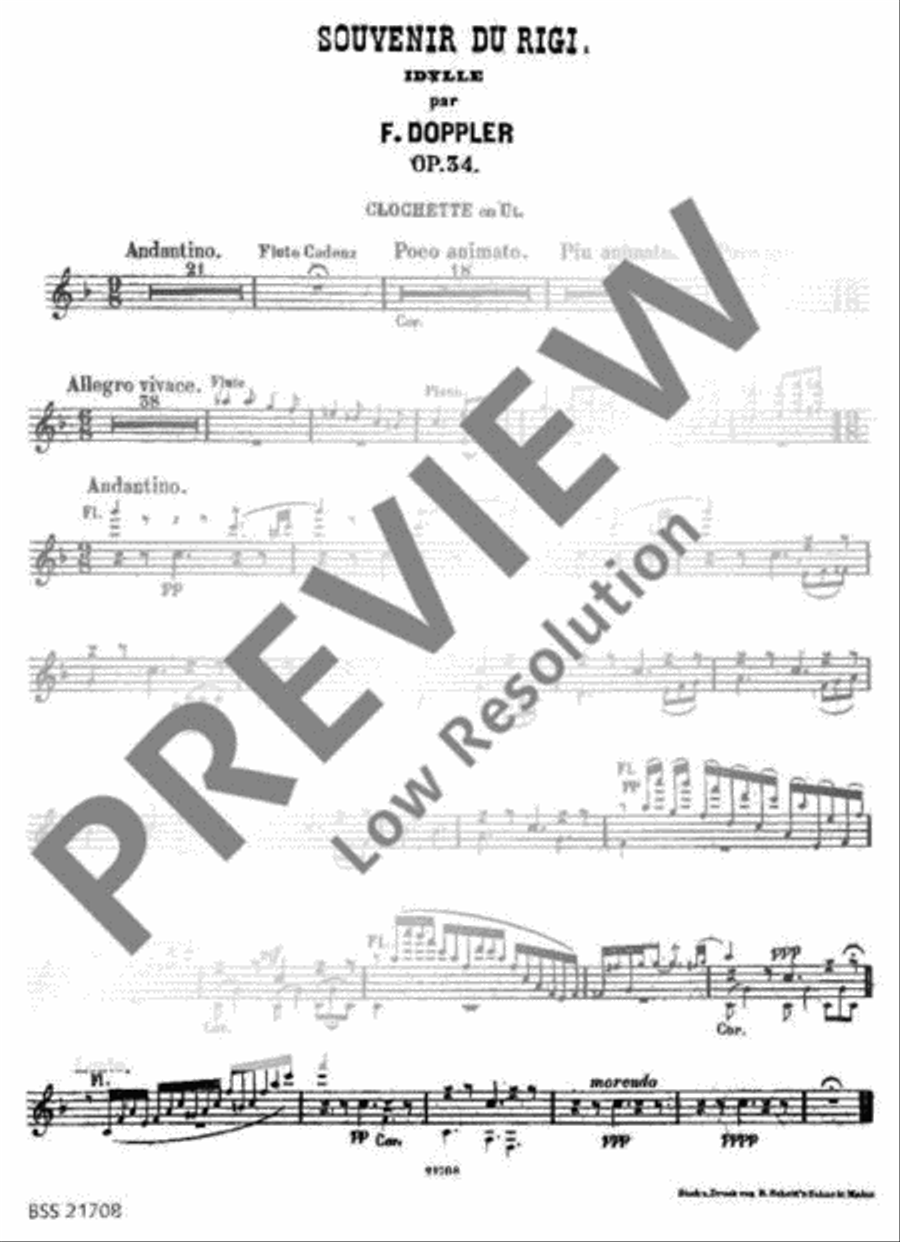 Souvenir du Rigi Flute scores gallery preview page 18