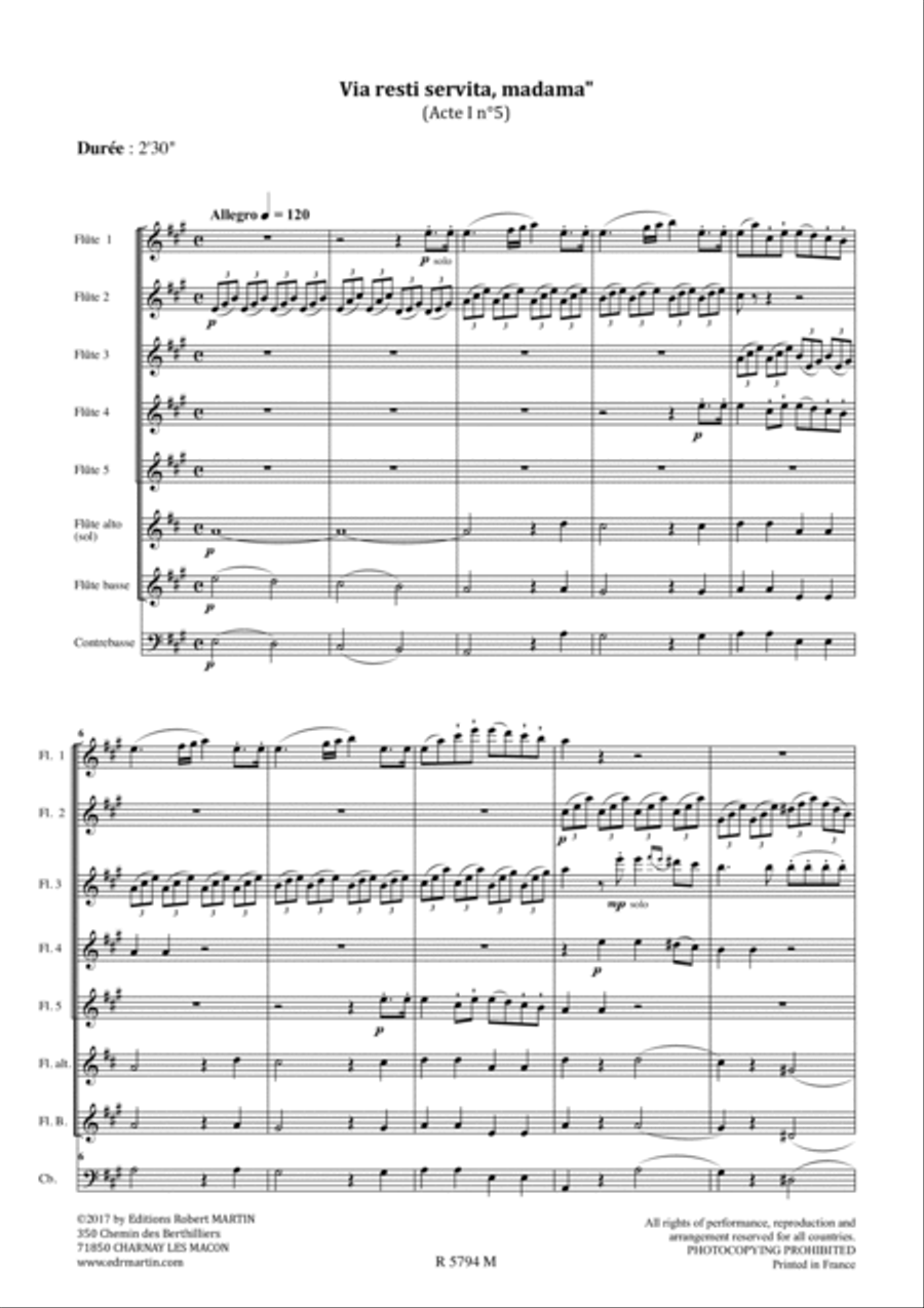 Les Noces de Figaro Flute scores gallery preview page 2