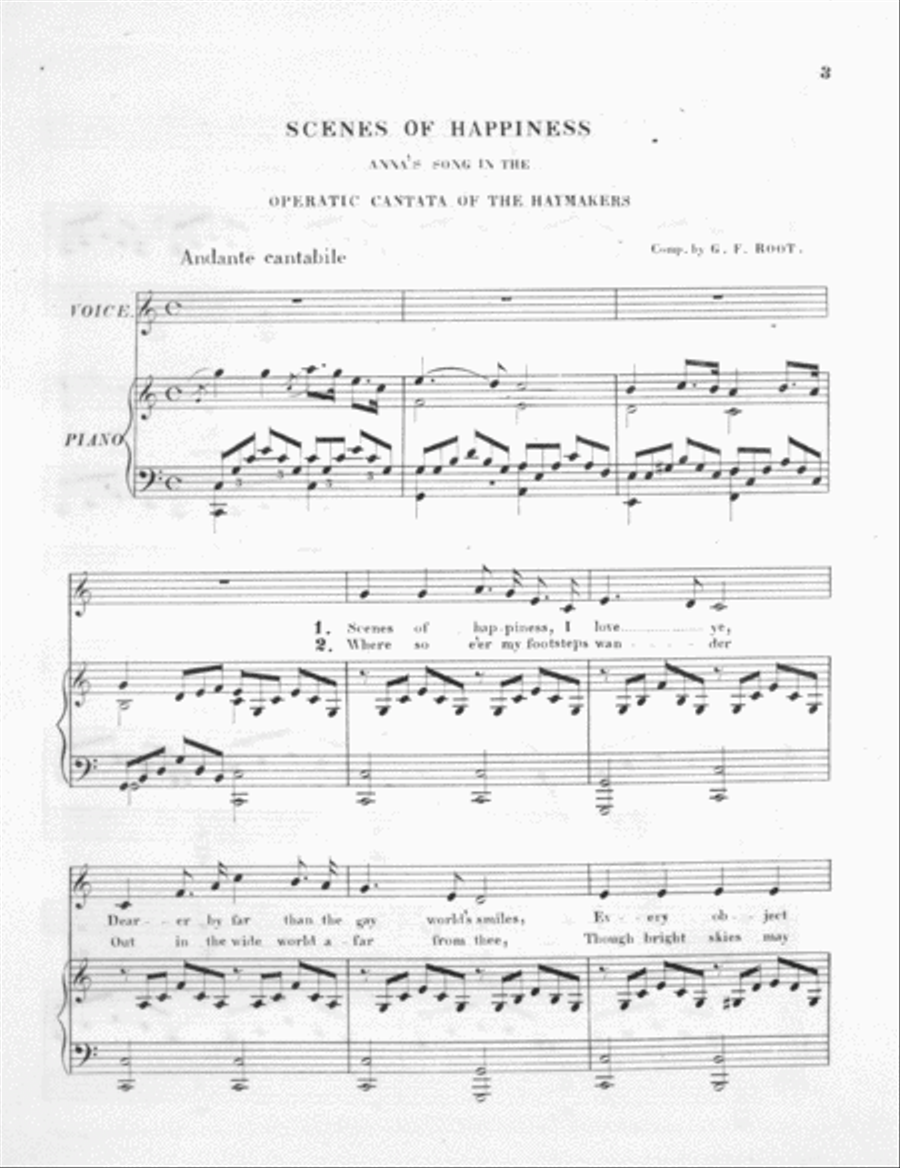 Scenes of Happiness. Anna's Song in the Operatic Cantata of the Haymakers Voice scores gallery preview page 2