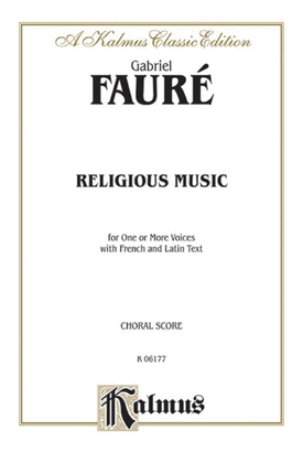 Book cover for Religious Music, Cantique de Jean Racine; Other short choral works for Treble or Mixed Voices