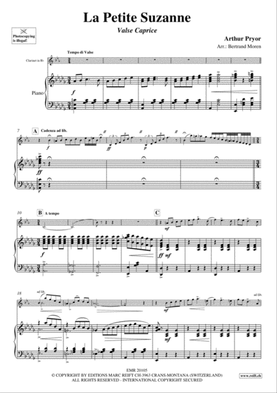 La Petite Suzanne Clarinet Solo scores gallery preview page 3