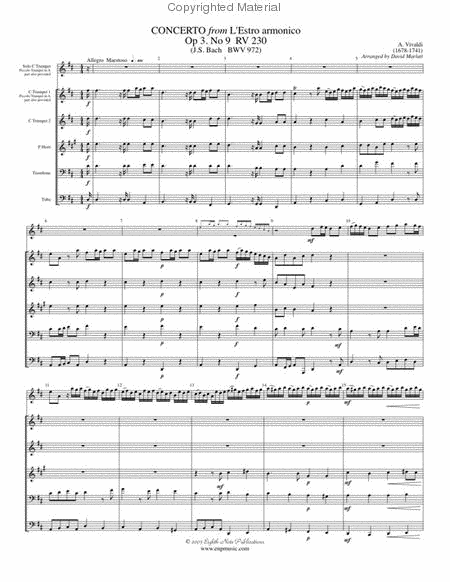 Concerto (from L'estro Armonico, Op 3 #9)