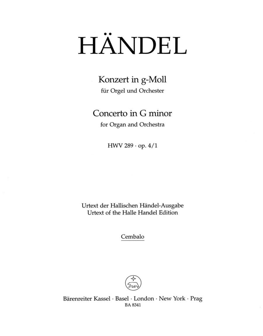 Concerto in G minor for Organ and Orchestra