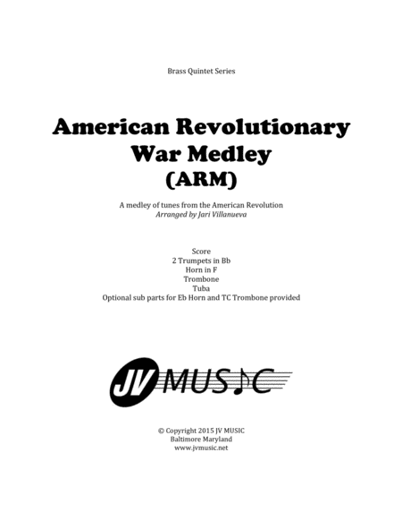 American Revolutionary War Medley (ARM) for Brass Quintet image number null
