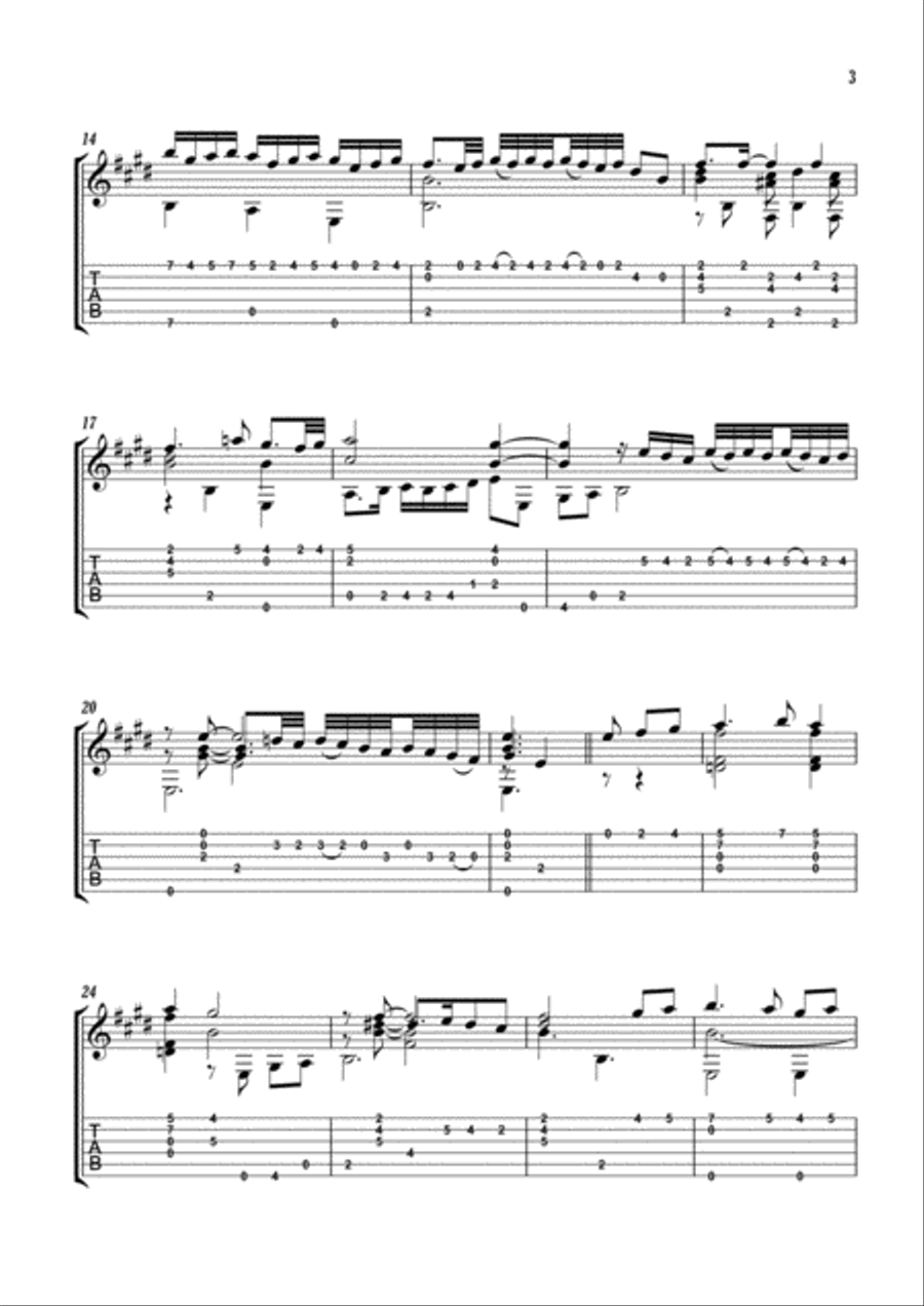 The Earl of Derby's Galliard Classical Guitar scores gallery preview page 3