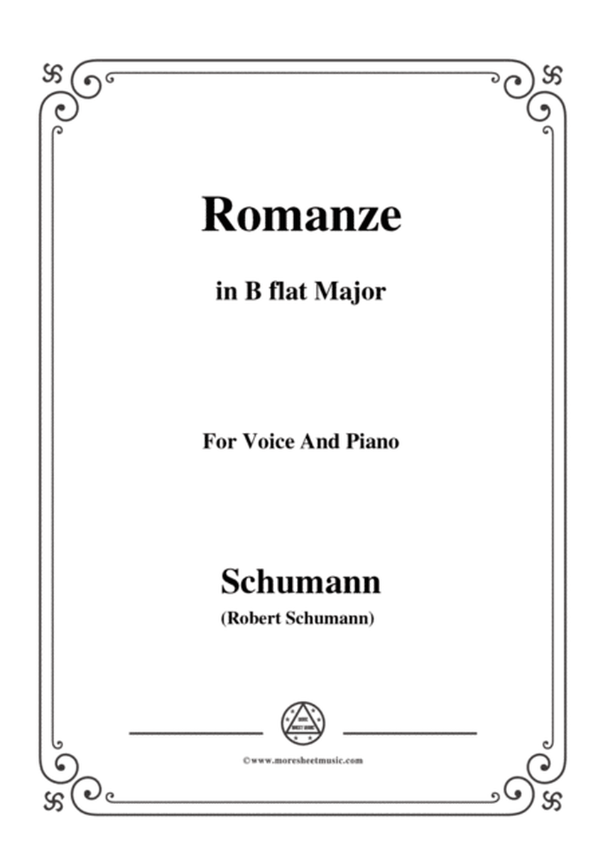 Schumann-Romanze,in B flat Major,for Voice and Piano image number null