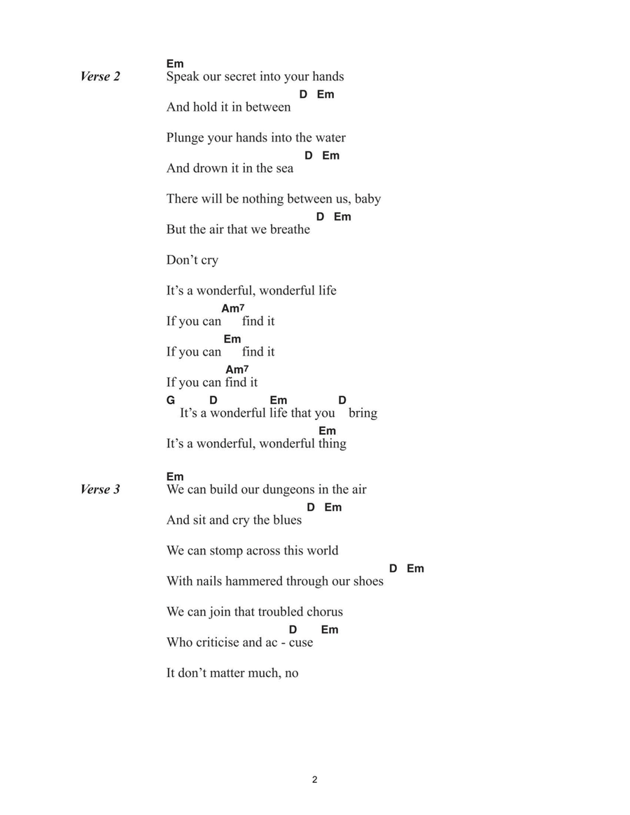 Wonderful Life Acoustic Guitar scores gallery preview page 2
