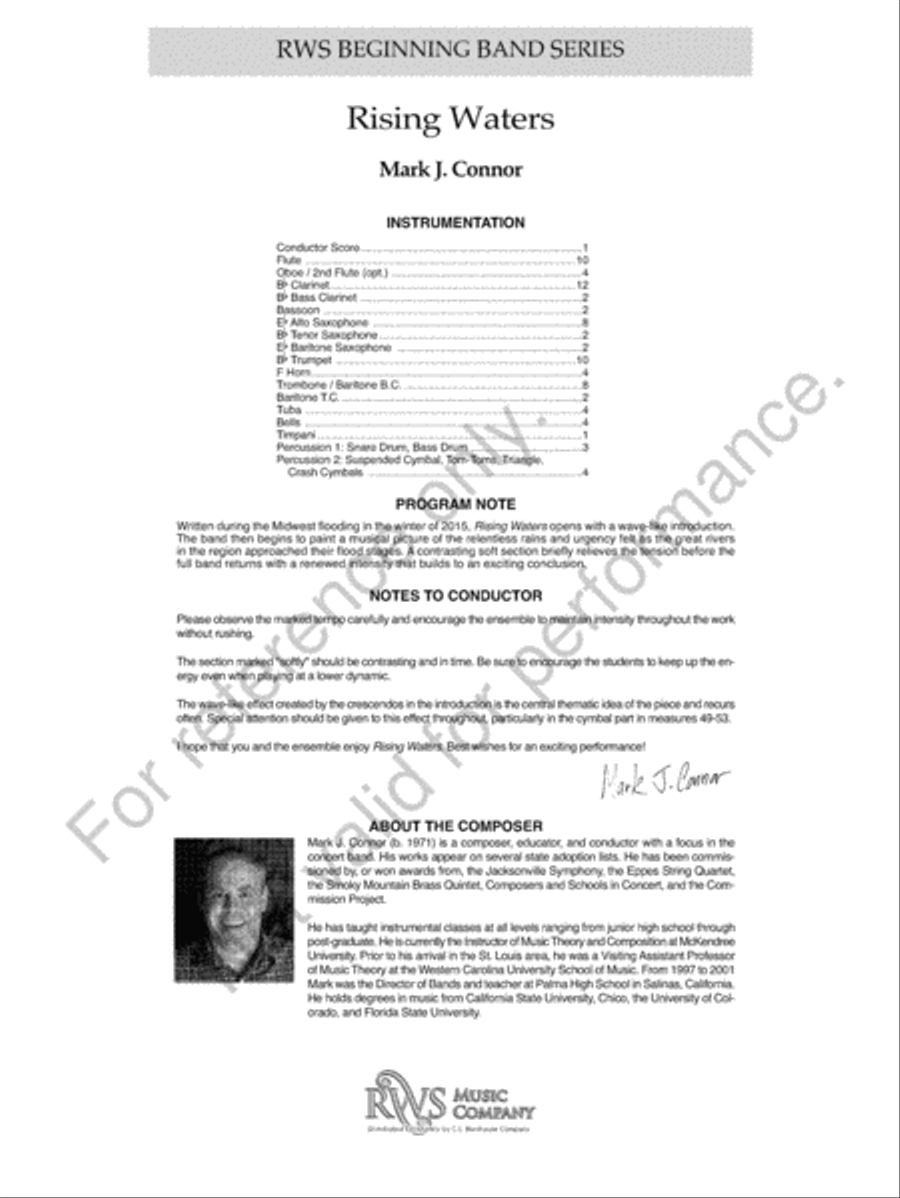 Rising Waters Concert Band scores gallery preview page 3