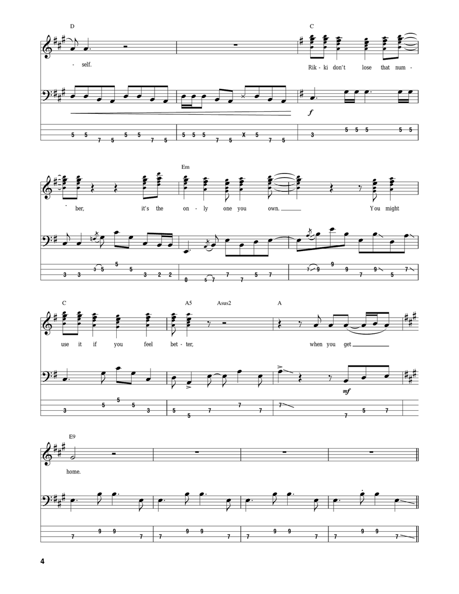 Rikki Don't Lose That Number Acoustic Guitar scores gallery preview page 4