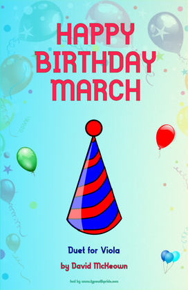 Book cover for Happy Birthday March, for Viola Duet