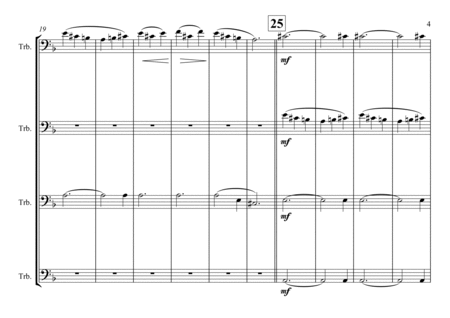 Morning Mood (from Peer Gynt suite n°1) for Trombone Quartet image number null