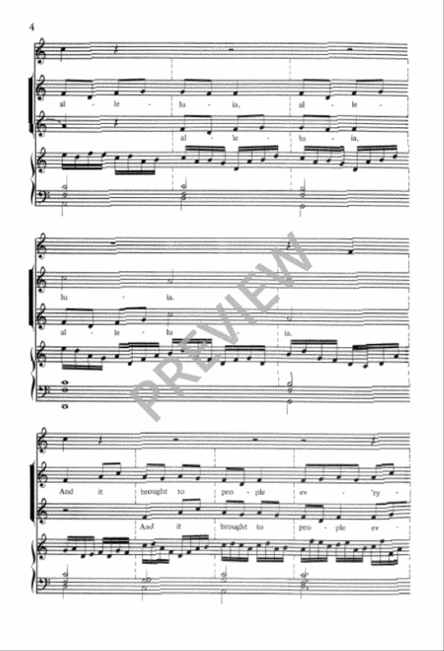 Vidi aquam Unison Choir scores gallery preview page 5