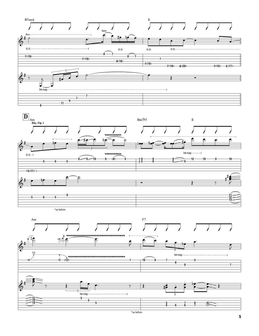Out Of Nowhere Out Of Nowhere Electric Guitar scores gallery preview page 5