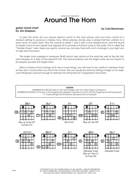Around The Horn - Guitar Chord Chart