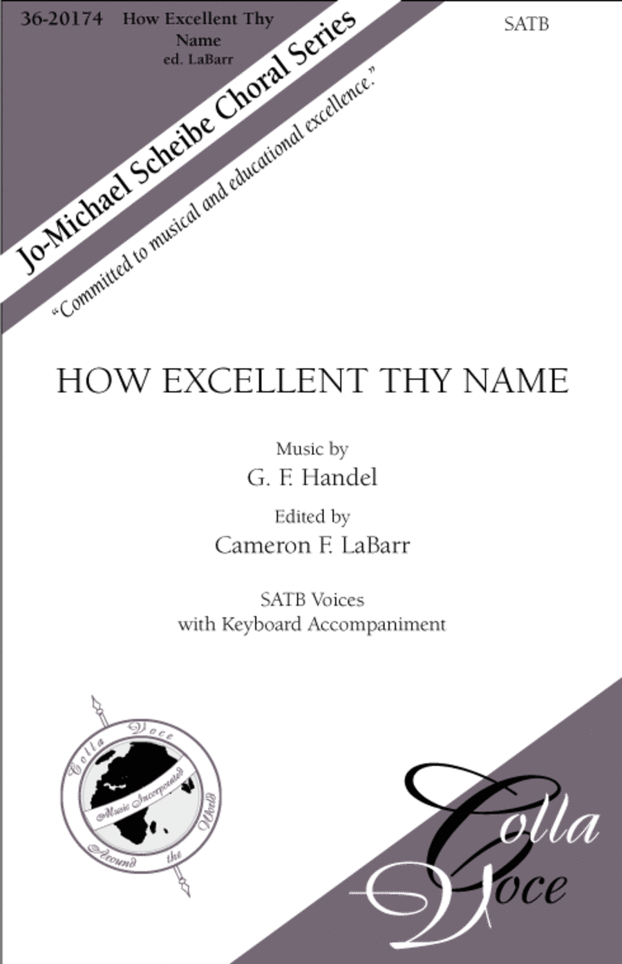 How Excellent Thy Name 4-Part scores gallery preview page 1