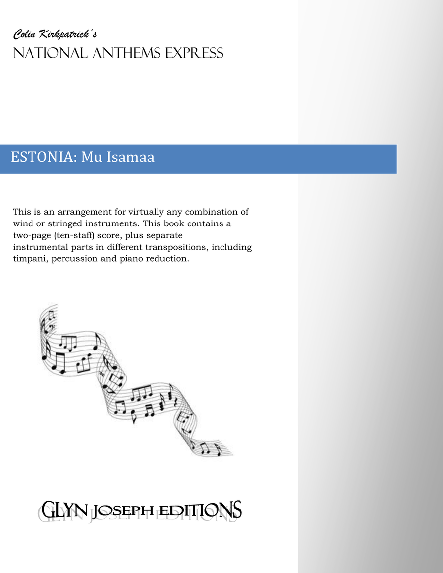 Estonia National Anthem: Mu Isamaa (My Fatherland) Large Ensemble scores gallery preview page 1