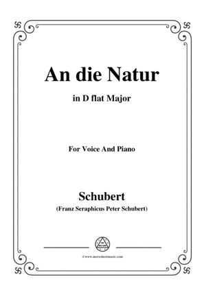 Schubert-An die Natur,in D flat Major,for Voice&Piano
