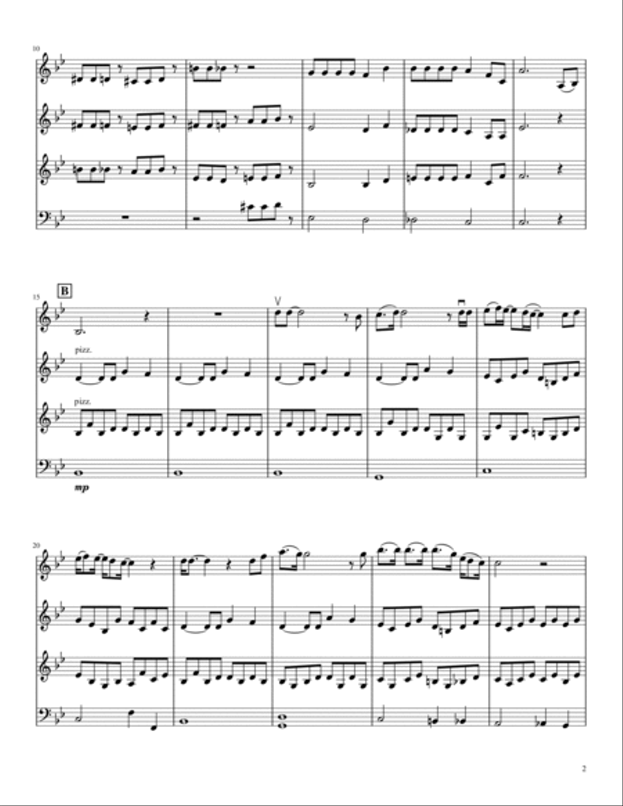 Bohemian Rhapsody String Quartet scores gallery preview page 2