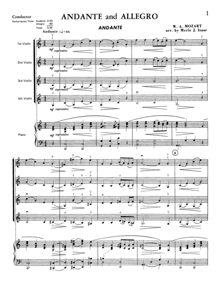 Highland/Etling Violin Quartet Series: Set 2: Score