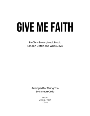 Book cover for Give Me Faith