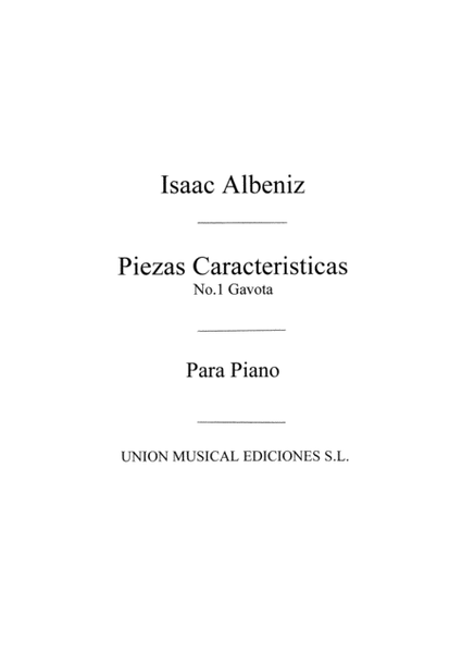 Gavota No.1 From Piezas Caracteristicas Op.92