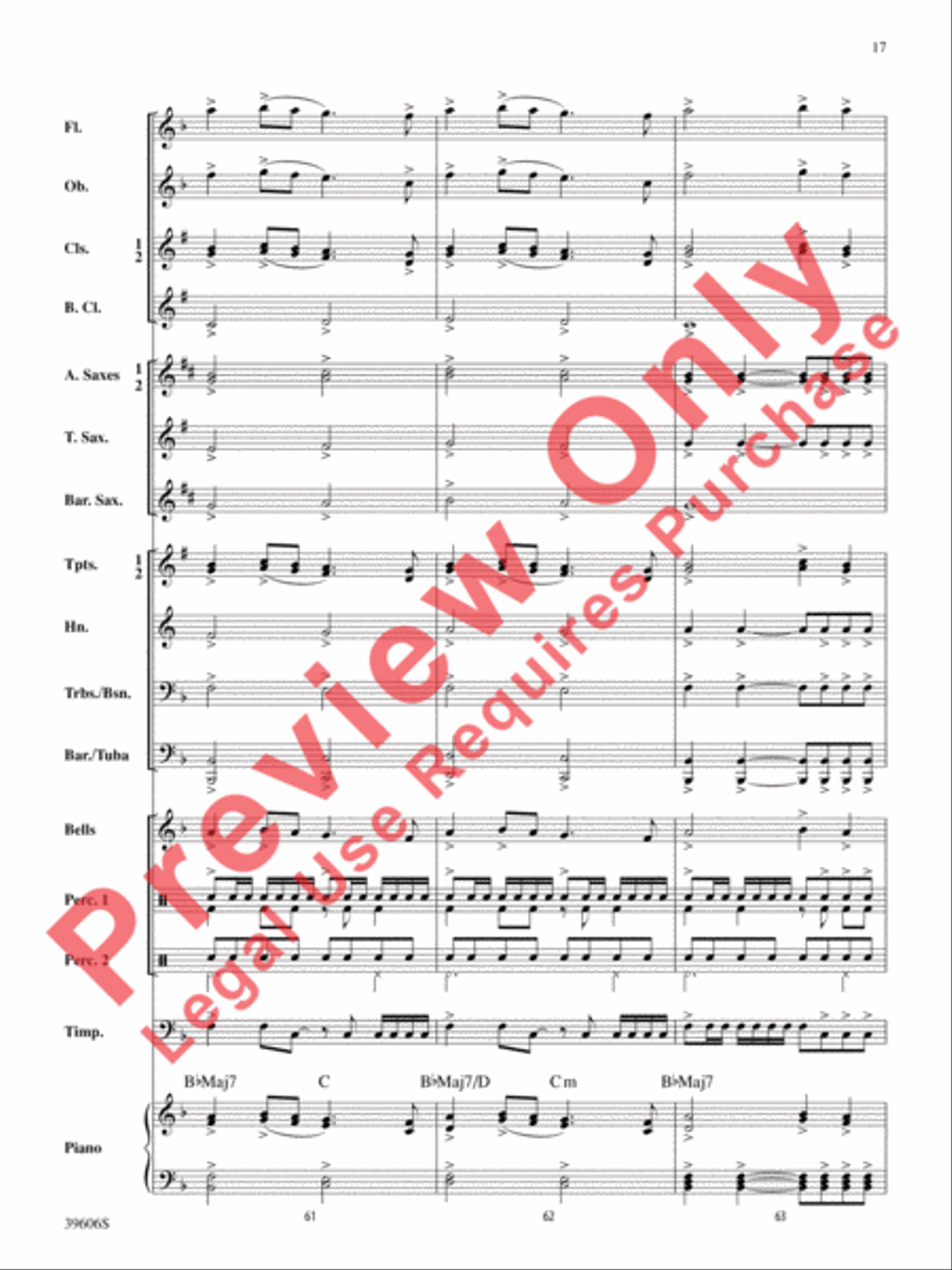 Call to the Heroes Concert Band scores gallery preview page 18