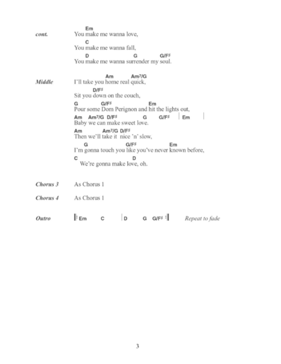 U Make Me Wanna Acoustic Guitar scores gallery preview page 1