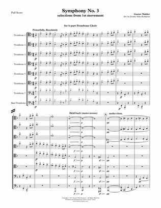 Symphony No. 3, selections from the 1st movement for 8-part Trombone Choir