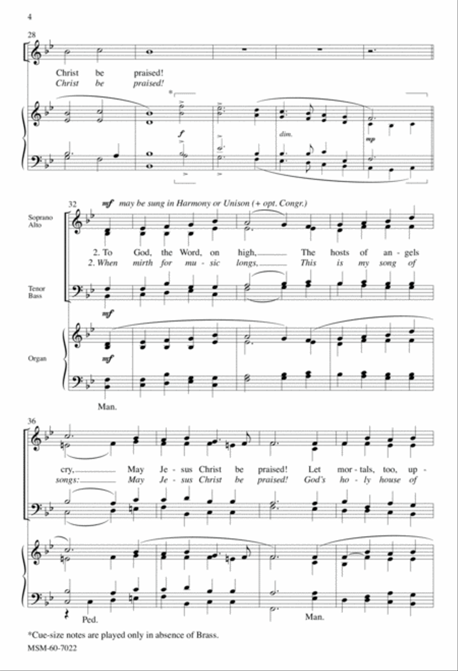 When Morning Gilds the Skies 4-Part scores gallery preview page 4