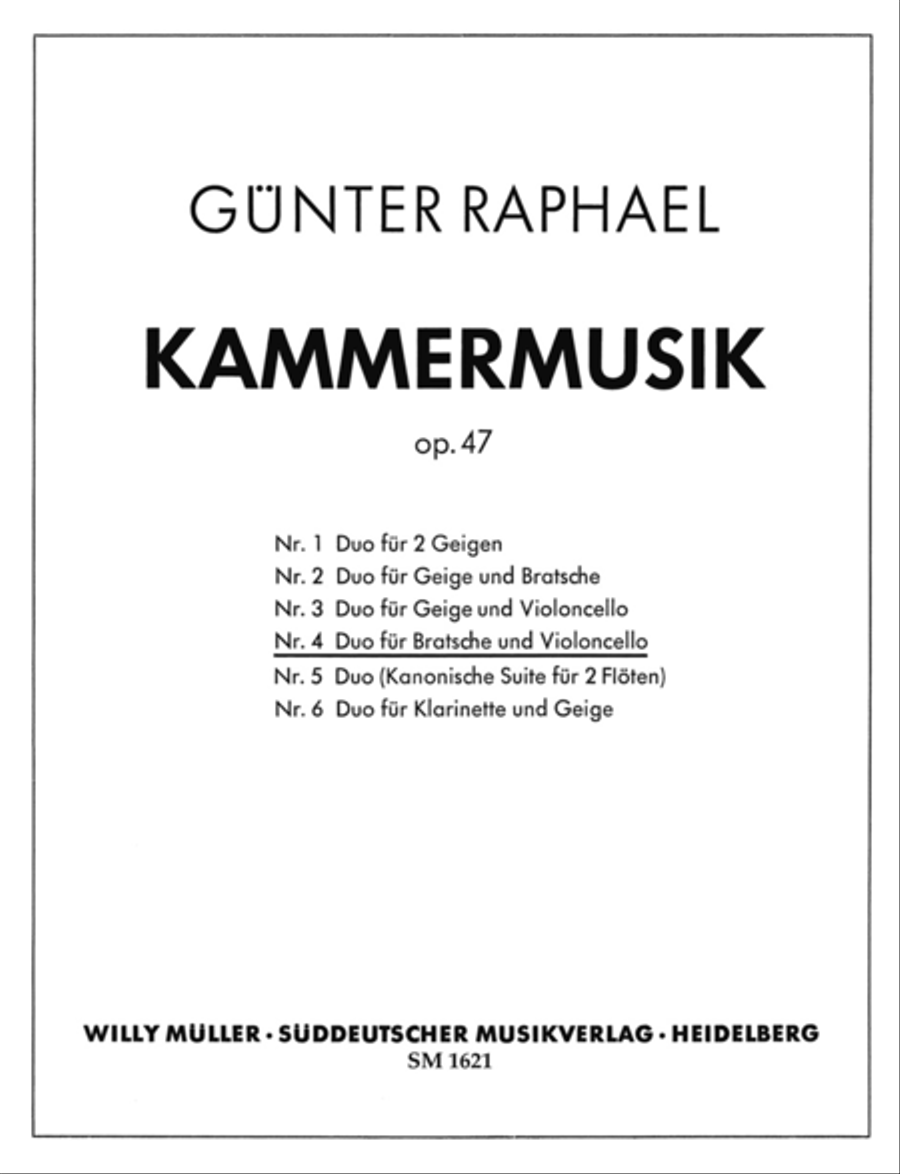Duo (1940) A major, Op. 47,4 Cello scores gallery preview page 1