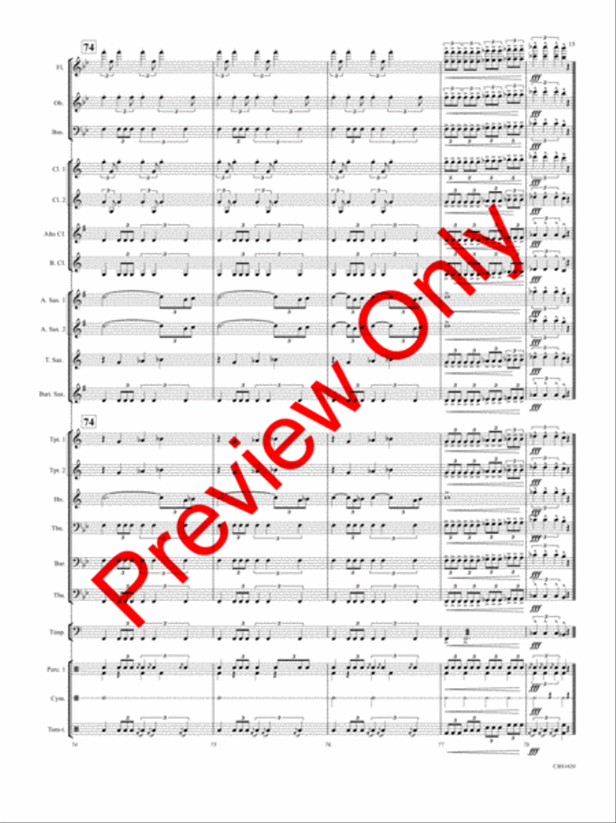 SPQR (Senatus Populusque Romanus ) Concert Band scores gallery preview page 16