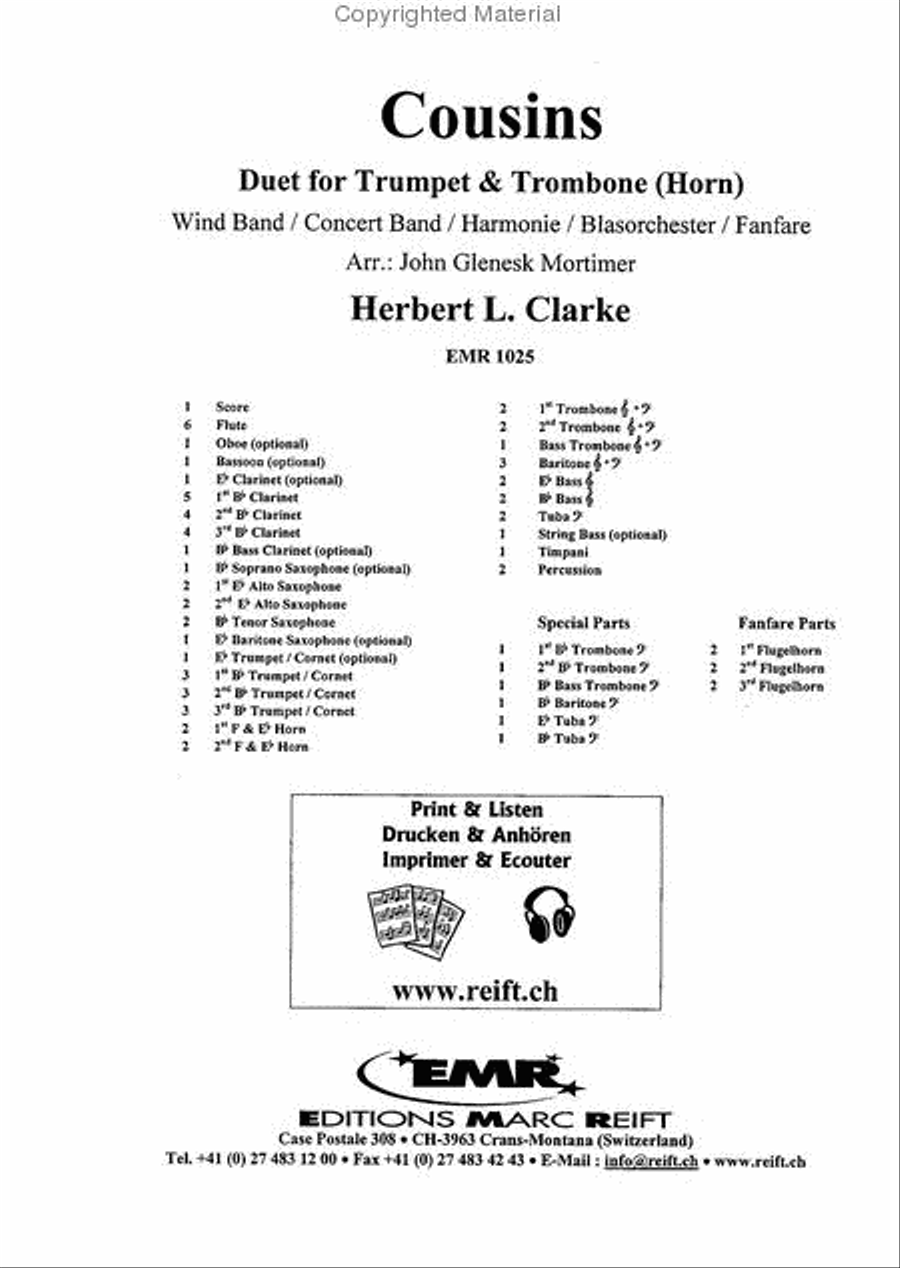 Cousins Concert Band scores gallery preview page 2