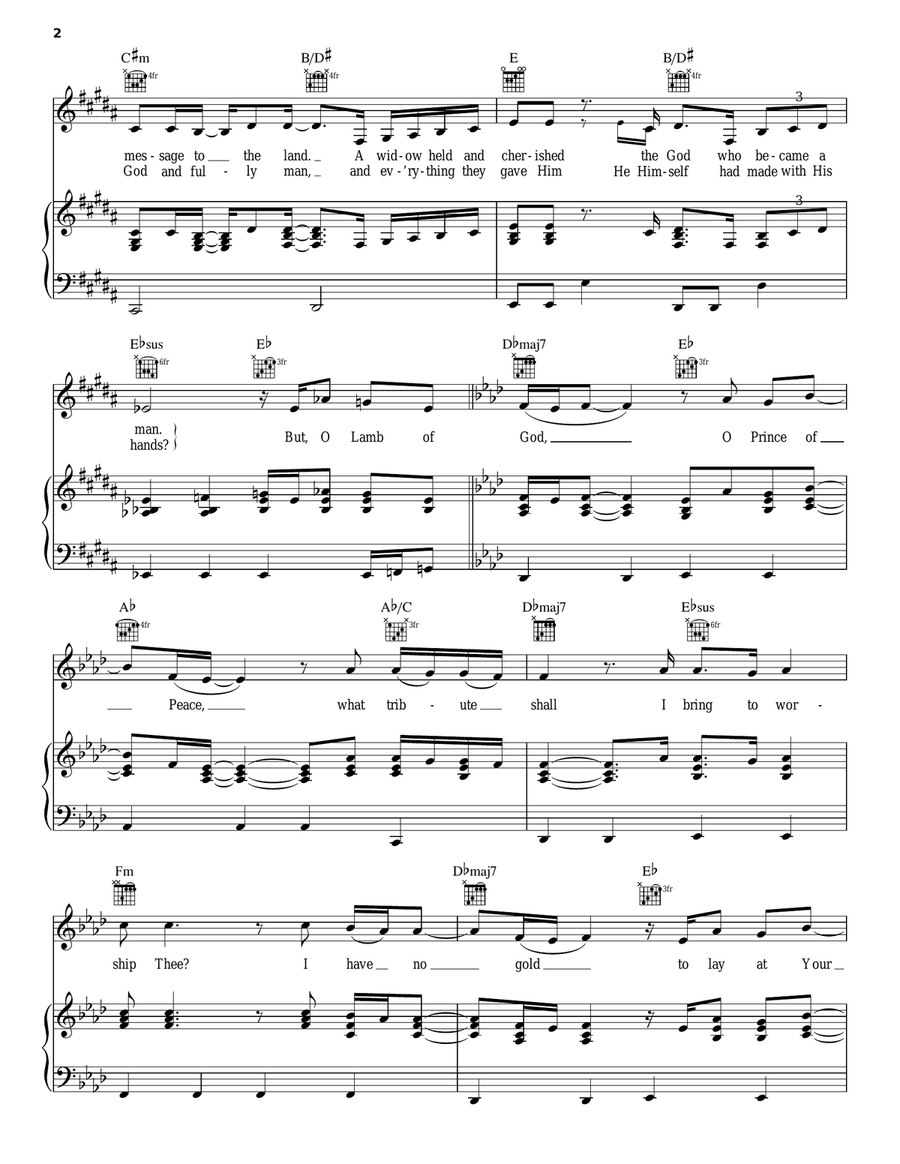 Lamb Of God Lamb Of God Piano, Vocal, Guitar scores gallery preview page 2