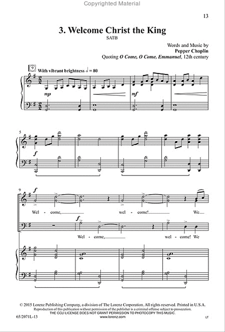 One Silent Night - SATB Score with Performance CD 4-Part scores gallery preview page 6
