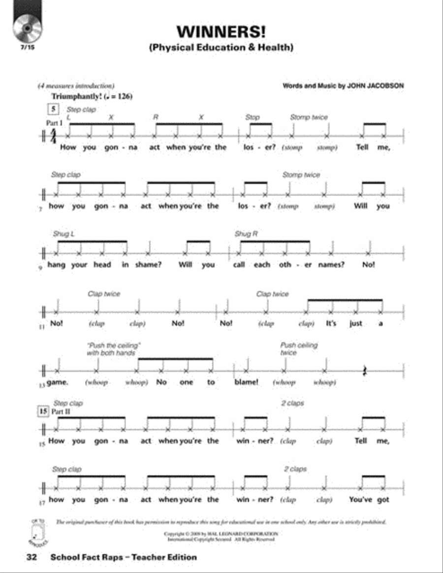 School Fact Raps Accompaniment CD scores gallery preview page 7