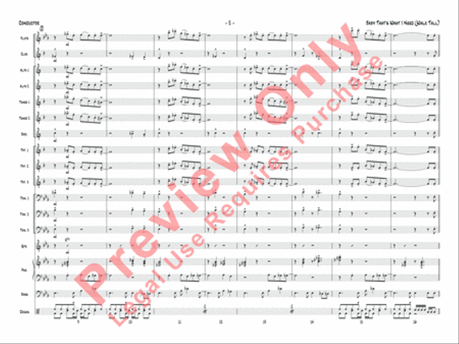 Baby That's What I Need (Walk Tall) Jazz Ensemble scores gallery preview page 3