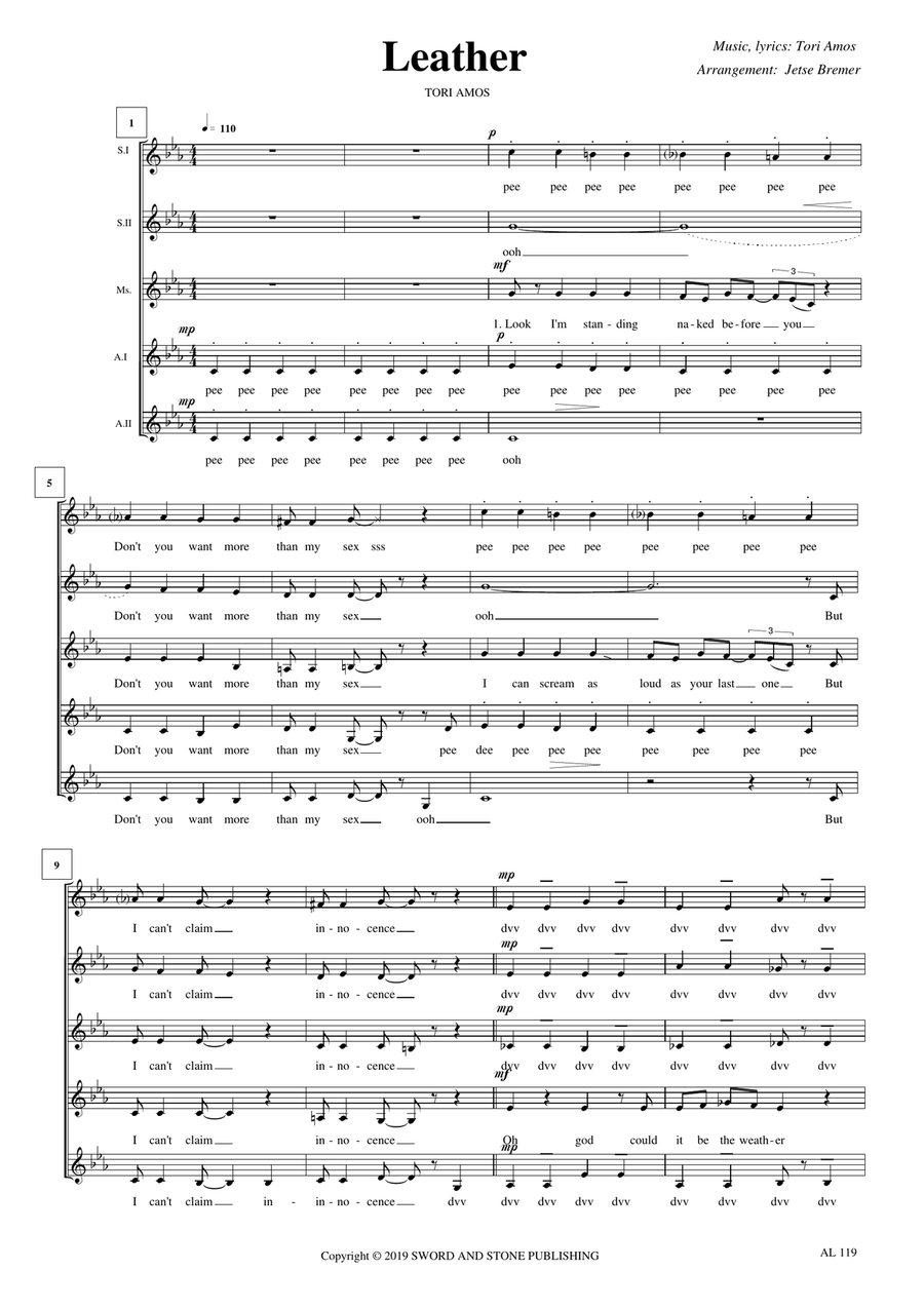 Leather Leather Choir scores gallery preview page 1