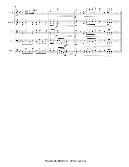 AMERICA,THE BEAUTIFUL (String Orchestra/Score and Parts) image number null