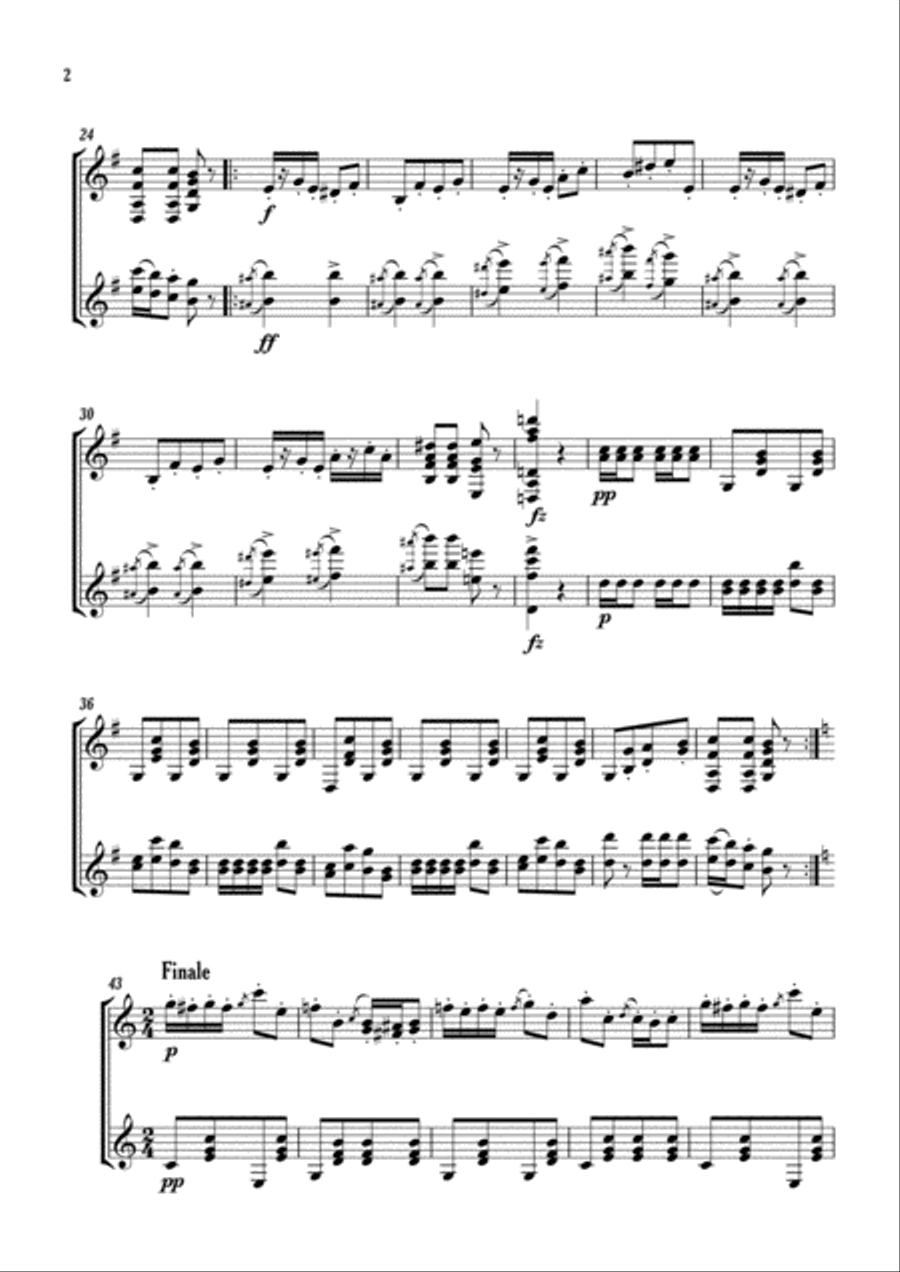 Kathinka-Polka Kathinka-Polka Classical Guitar scores gallery preview page 3