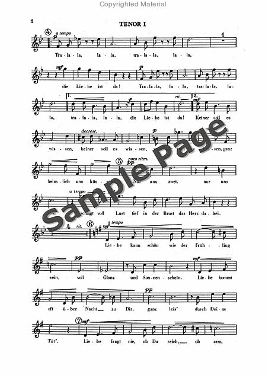 Strauss J Ein Walzer Zu Zwein TTBB scores gallery preview page 3