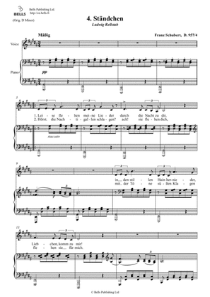 Standchen, D. 957 No. 4 (G-sharp minor)