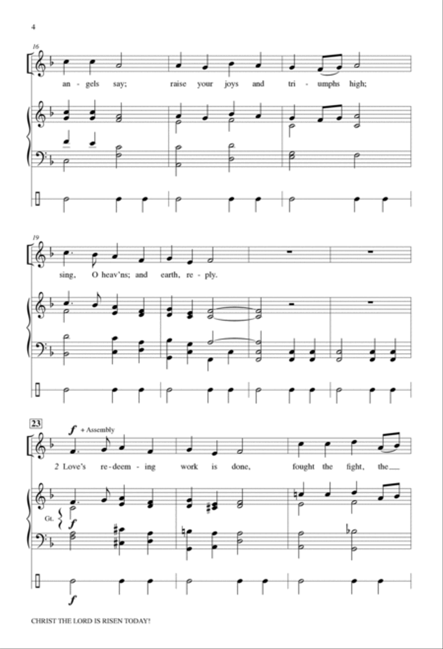 Christ the Lord Is Risen Today! 2-Part scores gallery preview page 4
